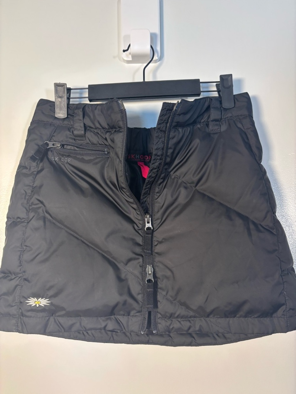 Ski-Doo Black Puffer Mini Skirt - Insulated Winter Style - Picture 6 of 8